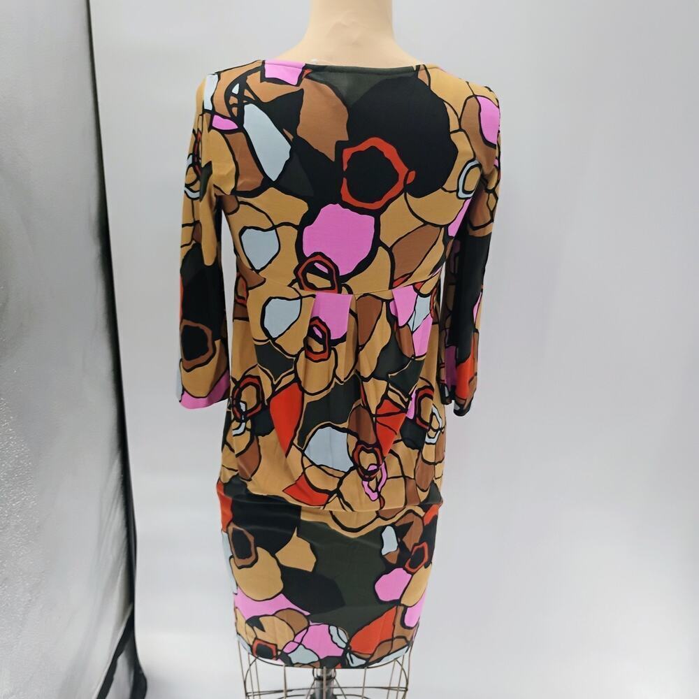 Diane von Furstenberg 100% Silk Jersey Multi Dress Sz 2 - Picture 10 of 16